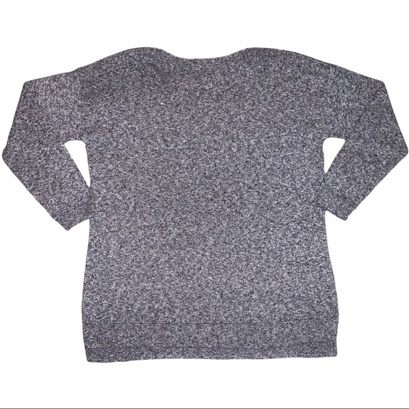 Dark Grey Marl Oversized Boat Neck Sweater - Picture 1 of 5